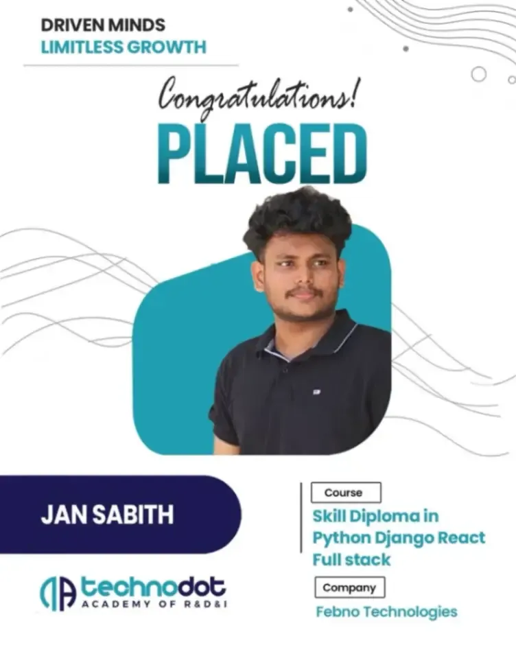 Congratulations to Jan Sabith on securing a position at Febno Technologies after successfully co.webp
